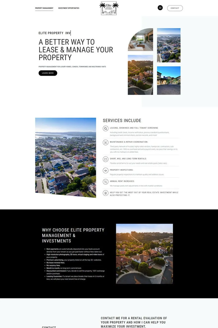 Elite Property Management website — built by Muhammad Kamran
