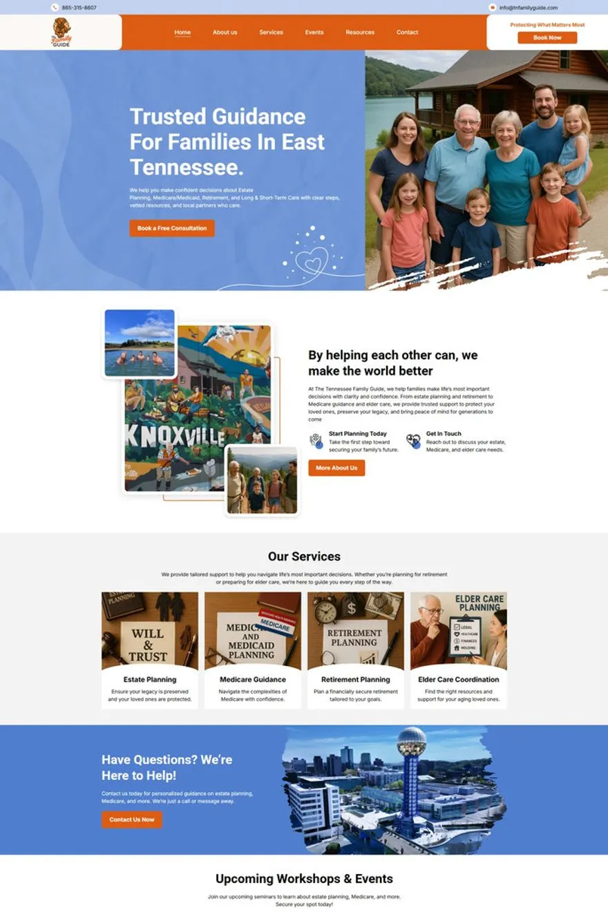 The Family Guide website — built by Muhammad Kamran